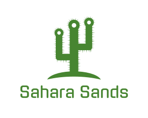 Green Spikey Cactus logo design