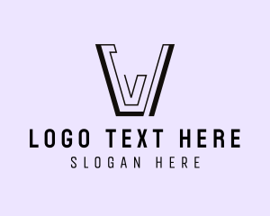 Modern Studio Letter V logo