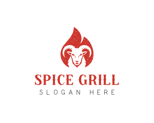 Goat Flame Barbecue Restaurant logo design