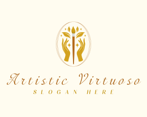 Luxury Creative Paintbrush logo design