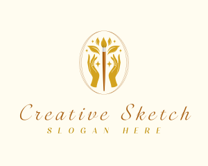 Luxury Creative Paintbrush logo design