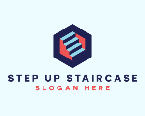 3D Realty Staircase  logo design