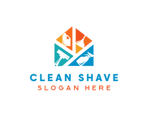 House Cleaning Maintenance logo design