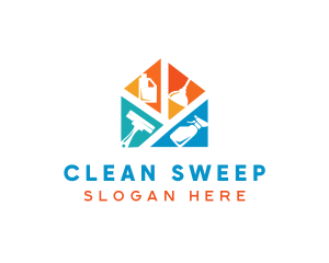 House Cleaning Maintenance logo design