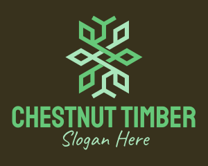 Green Geometric Forestry logo design