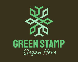 Green Geometric Forestry logo design