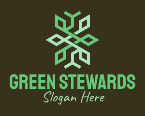 Green Geometric Forestry logo design