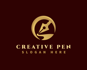 Premium Pen Writing logo design