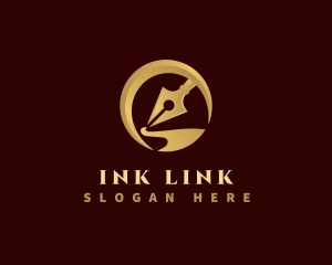 Premium Pen Writing logo design