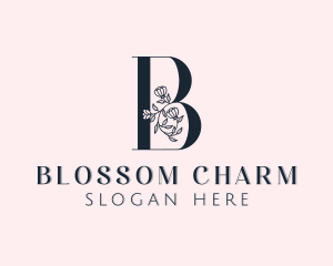 Floral Fragrance Letter B logo design