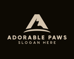 Outdoor Mountain Letter A logo design