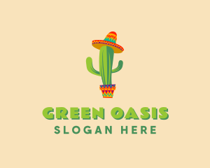 Mexican Hat Cactus  logo design