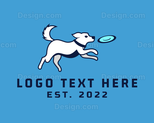 Pet Dog Frisbee Logo