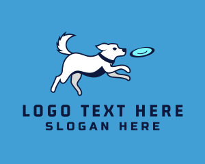 Pet Dog Frisbee Logo