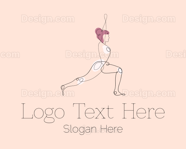 Stretching Yoga Instructor Logo