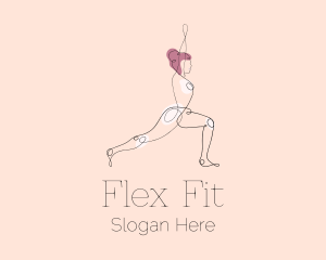 Stretching Yoga Instructor  logo design
