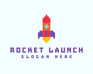 Pixel Rocket Gaming logo design