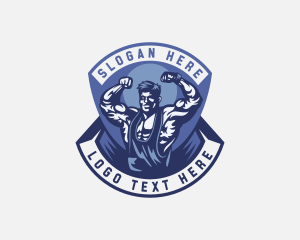 Strong Man Bodybuilder logo