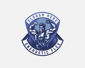 Strong Man Bodybuilder logo design