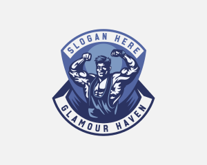 Strong Man Bodybuilder logo