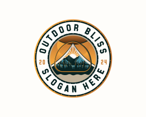 Camping Tent Mountain logo design