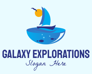 Marine Sailboat Explorer logo design