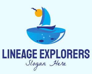 Marine Sailboat Explorer logo design