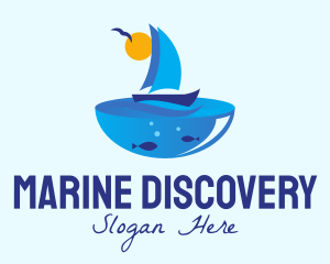 Marine Sailboat Explorer logo design