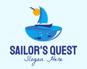 Marine Sailboat Explorer logo design