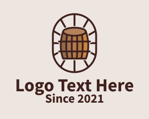 Wooden Wine Barrel  logo