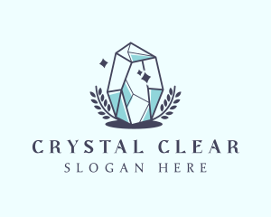 Deluxe Crystal Leaf logo design