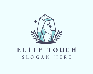 Deluxe Crystal Leaf logo design