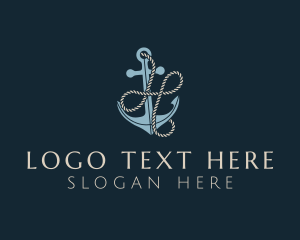 Sailing Anchor Rope Letter H logo