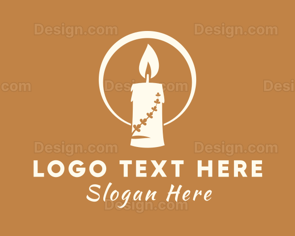 Fire Candle Ornament Logo