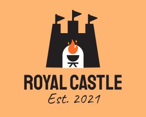 Medieval Castle Barbecue logo design