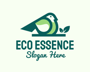 Green Eco Bird logo design