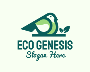 Green Eco Bird logo design