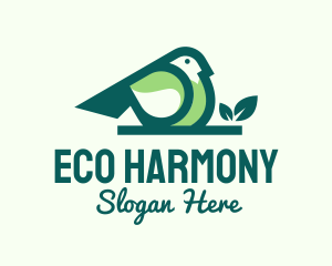 Green Eco Bird logo design