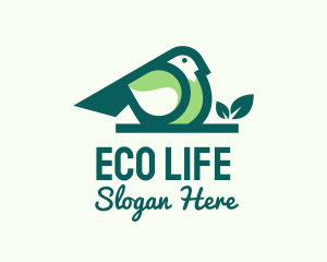 Green Eco Bird logo design