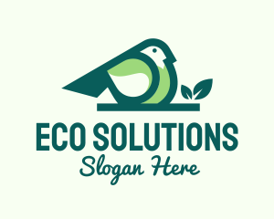 Green Eco Bird logo design