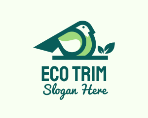 Green Eco Bird logo design