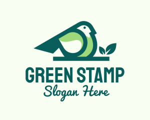 Green Eco Bird logo design