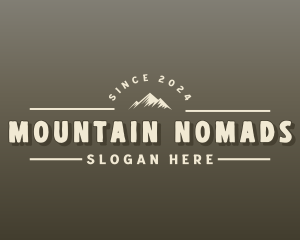 Hipster Outdoor Mountain logo design