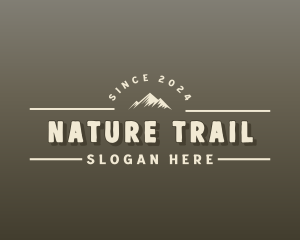 Hipster Outdoor Mountain logo design