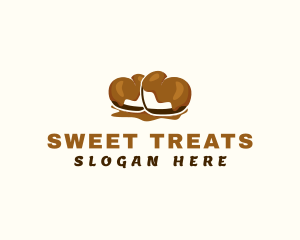 Chocolate Heart Sweets logo design