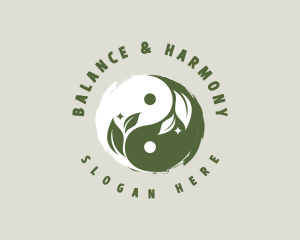 Nature Yin Yang logo design