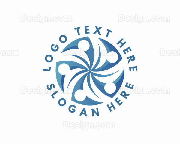 Abstract Social People Logo