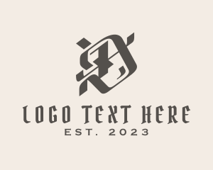 Lettering - Gothic Letter D logo design