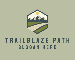 Hexagon Mountain Road logo design