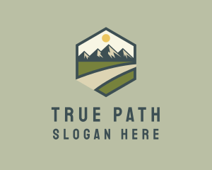 Hexagon Mountain Road logo design